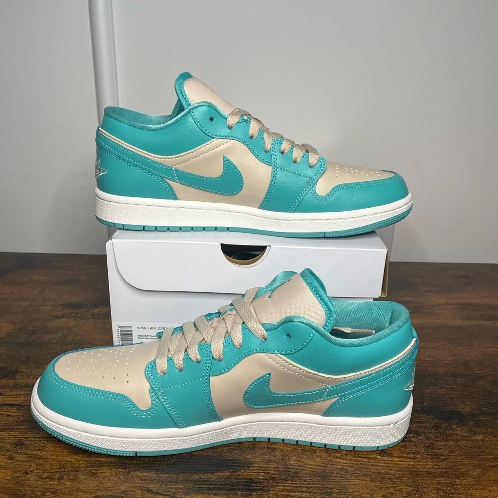 Nike Air Jordan 1 Low Washed Tropical Teal  Sand drift DC0774-131 Size 9.5W 8M